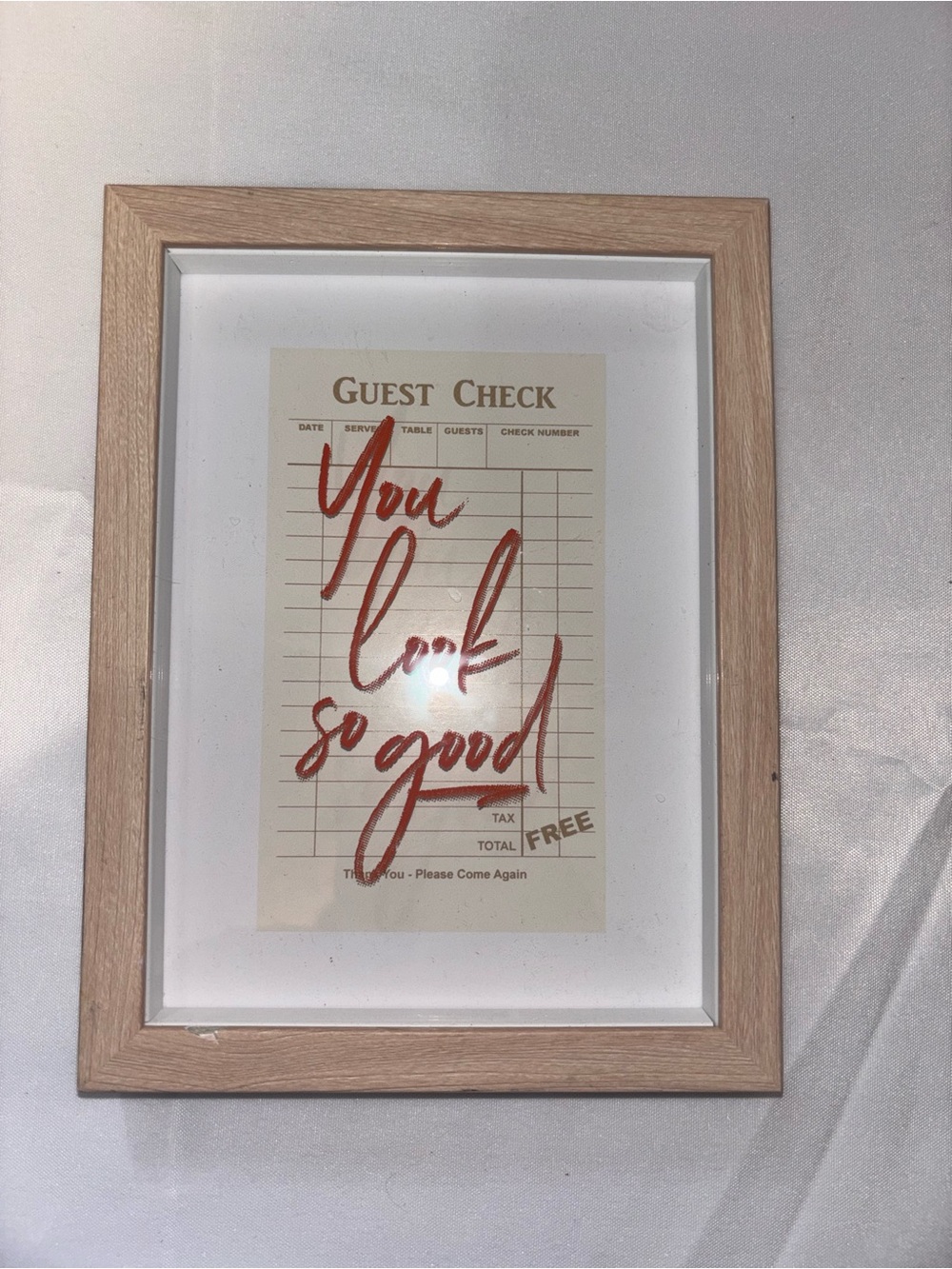 Framed 'You Look So Good' Wall Art - Natural Wood Frame